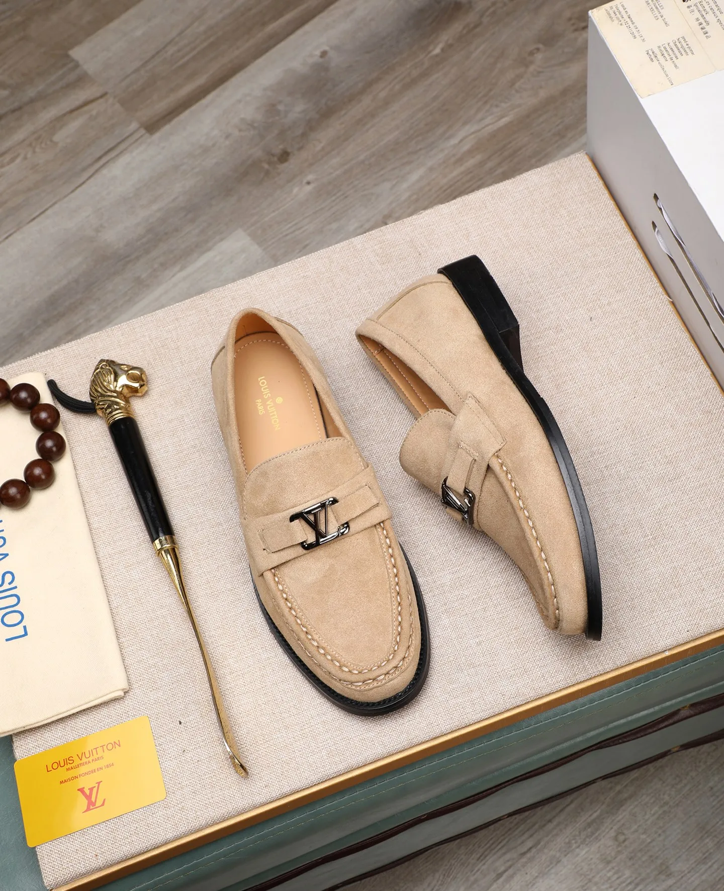 Men's shoes 💰480 📛📛(Niuli) high-end [LOUIS VUITTON】Louis Vuitton official website synchronizes new products👟Milan fashion catwalk style🇰🇾🇰🇾LV house logo, celebrity style, a must-have for fashionistas⚠️First-layer calfskin➕Cowhide lining➕Official website original original outsole👞Number 38-44